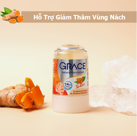 Lăn nách khử mùi phèn chua đá khoáng grace natural deodorant nội địa thái lan 70g