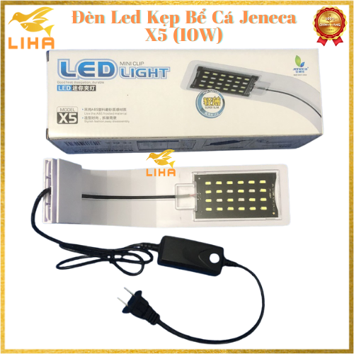 Đèn Led Kẹp Bể Cá Jeneca X5 (10W) Cho Bể 20-30cm - Đèn Led Kẹp Thành Bể