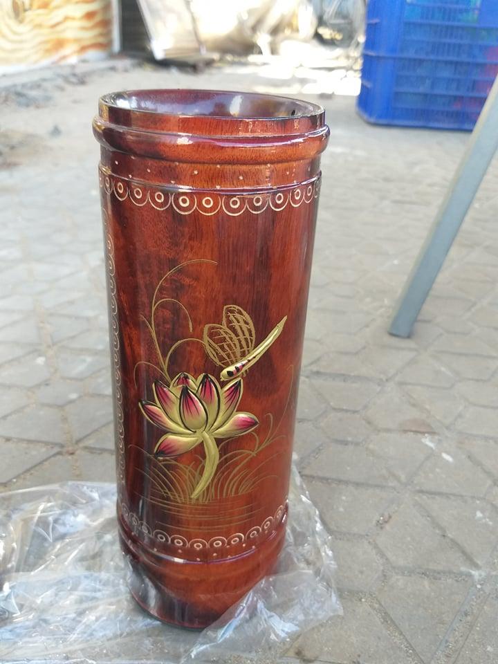 Ống đựng nhang gỗ cao 27cm