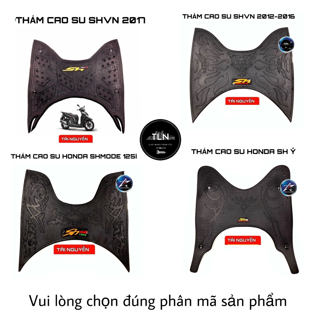 [HCM]THẢM LÓT CHÂN CAO SU HONDA SH CÁC ĐỜI