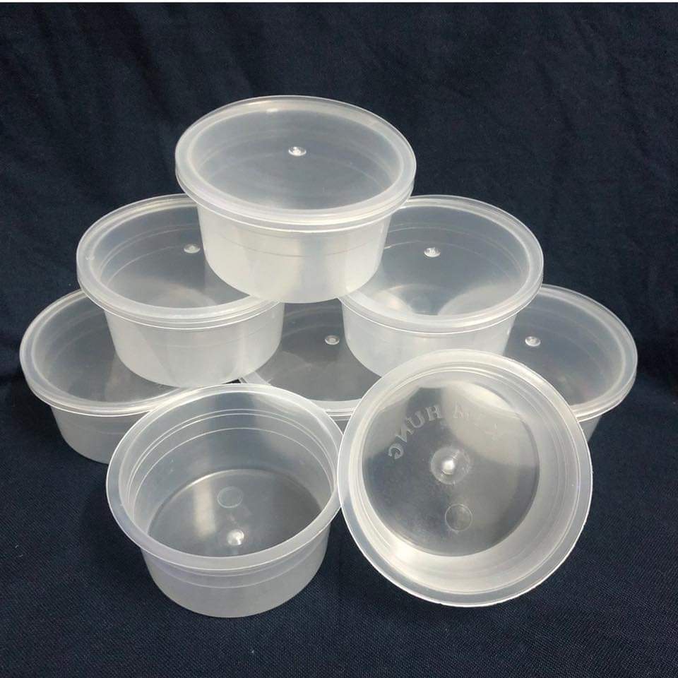 Lốc 50 khuôn nhựa đổ bánh flan - Hủ hộp làm flan sữa chua, rau câu, caramen