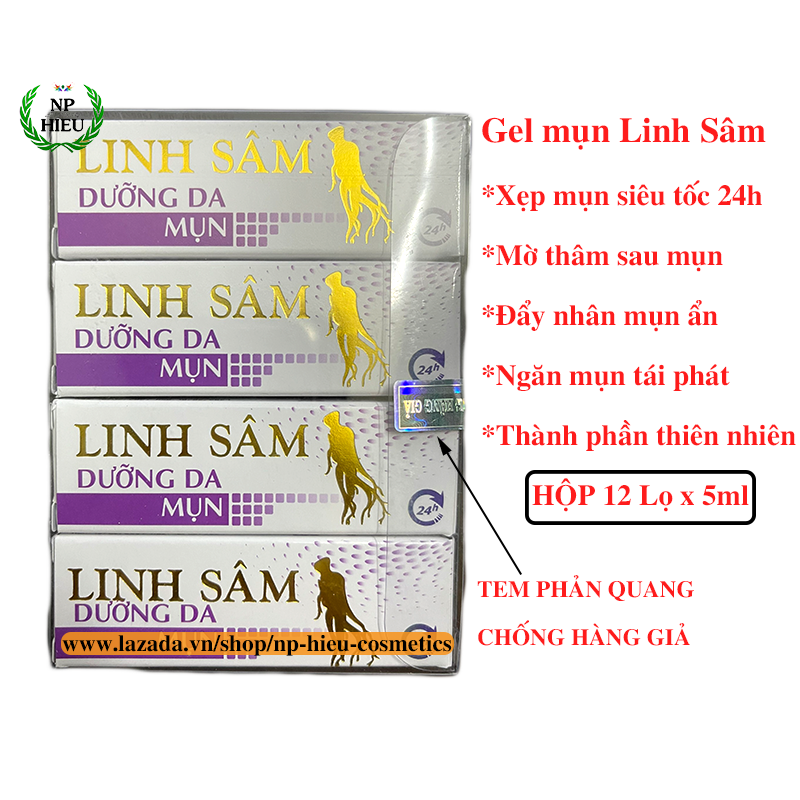 Chấm mụn siêu tốc Linh Sâm 12 lọ
