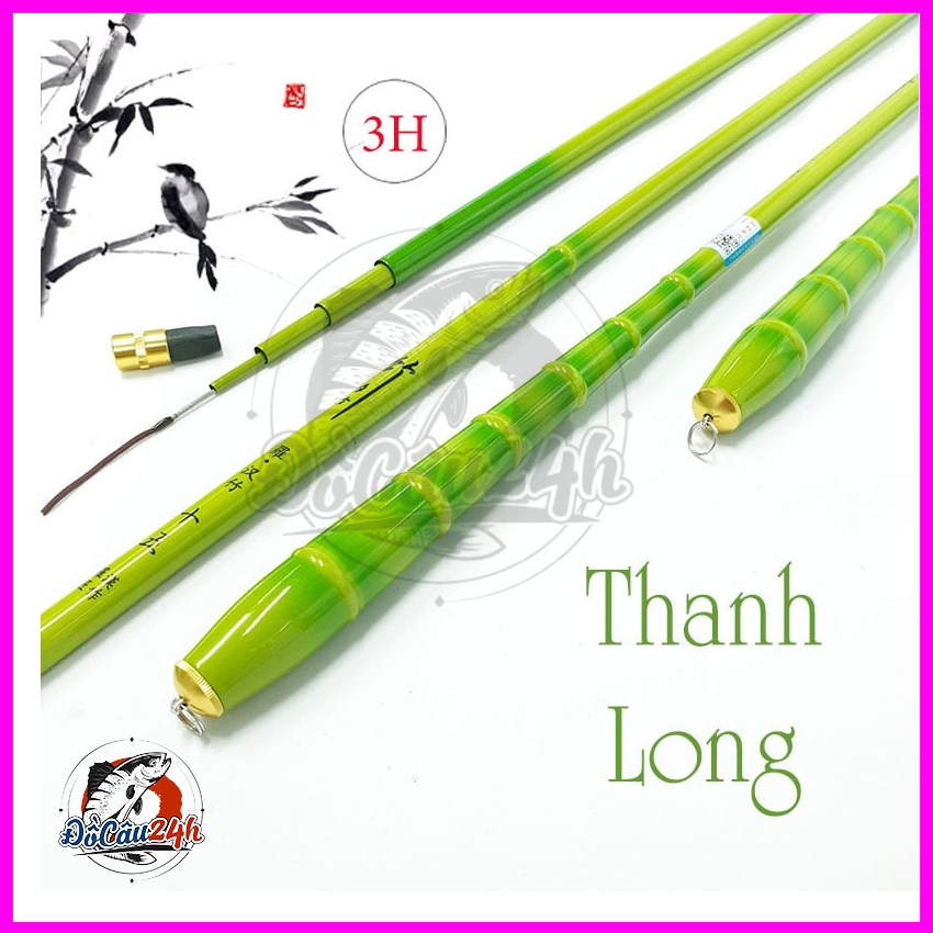 Cần câu tay thanh long độ cứng 3h cực nhẹ chuyên dùng câu rô, diếc, chép