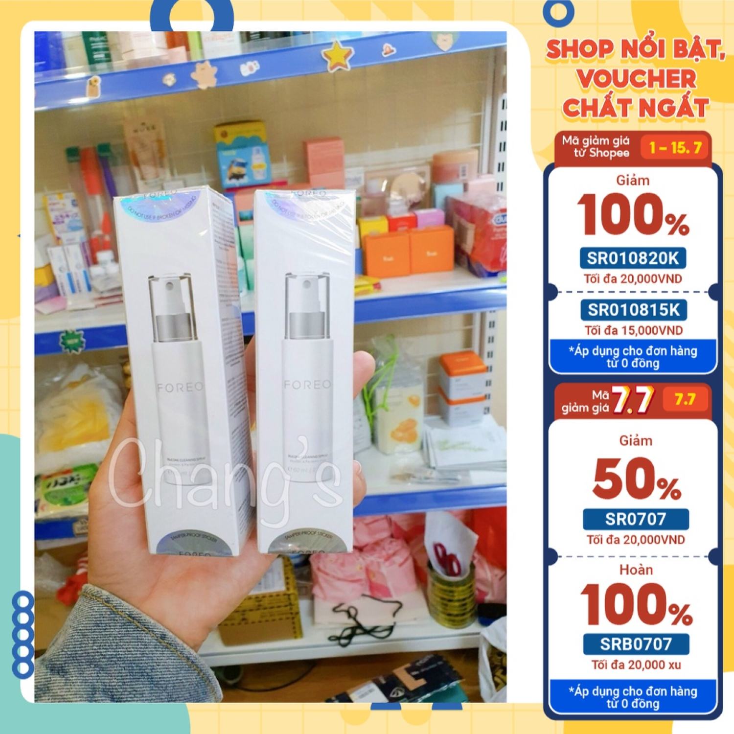 Xịt vệ sinh máy rửa mặt Fore.o Silicone Cleansing Spray (xịt vệ sinh máy rửa mặt Fore.o)