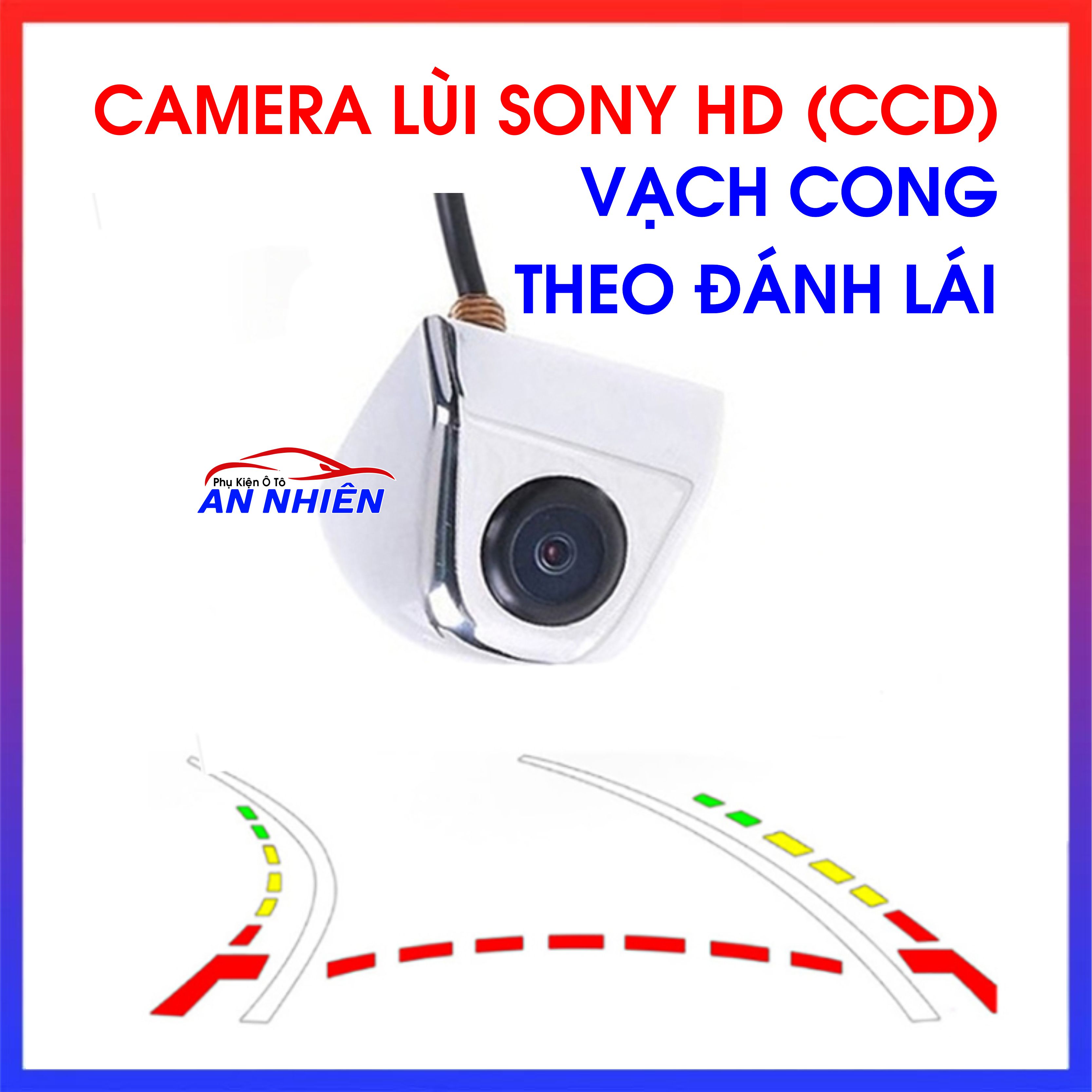 [Kho Hải Phòng] Camera Lùi Sony AHD/ CCD(HD Sony) - Bẻ Vạch Cong Theo Góc Đánh Lái Cho Ô Tô Xe Hơi