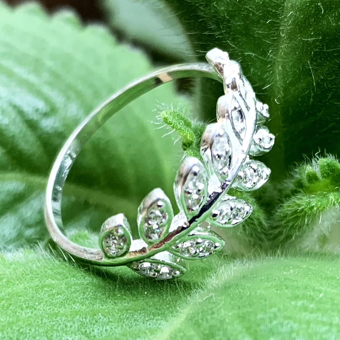 Nhẫn bạc nữ Panmila- Cành Olive- Nhẫn bạc thật (TS.NN.A7)