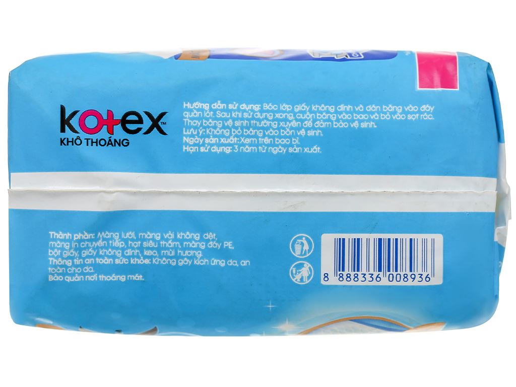 Băng vệ sinh Kotex khô thoáng siêu mỏng cánh 8 miếng