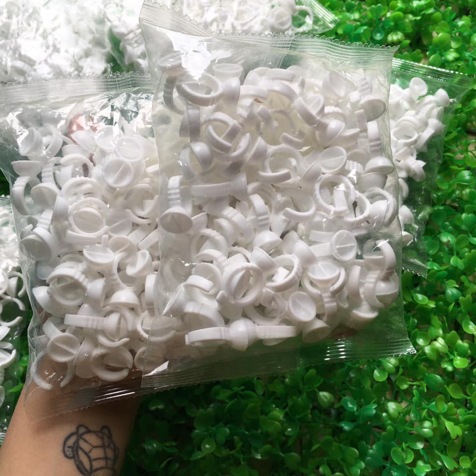 nhẫn đựng keo nối mi 1 bịch  ( 100 nhẫn )