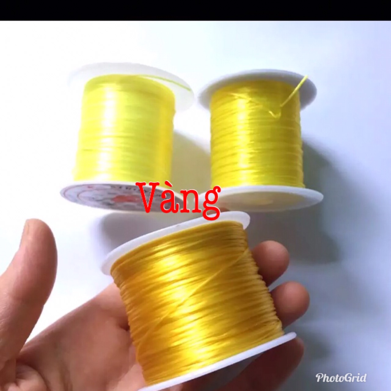 Cước tơ lụa chun co giãn xâu xỏ hạt đá phong thủy hạt gỗ hạt nhựa
