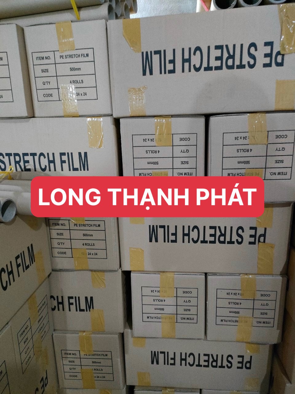 Màng bọc PE 50cm nặng 5kg lõi giấy siêu mỏng