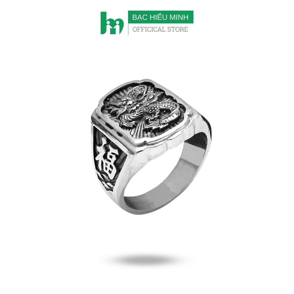 Nhẫn nam bạc hiểu minh bạc ta na519 chữ phúc