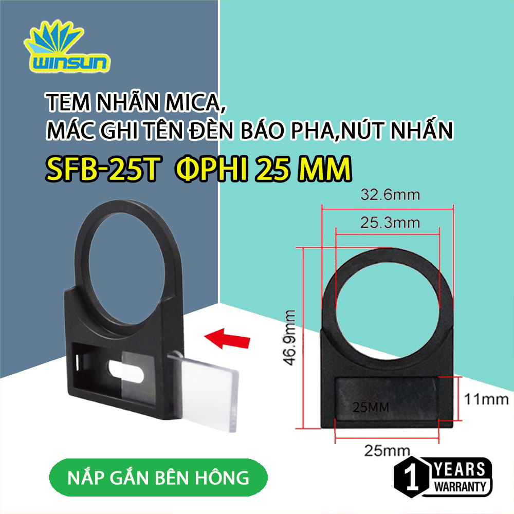 Tem nhãn mica, Mác ghi tên đèn báo pha, nút nhấn