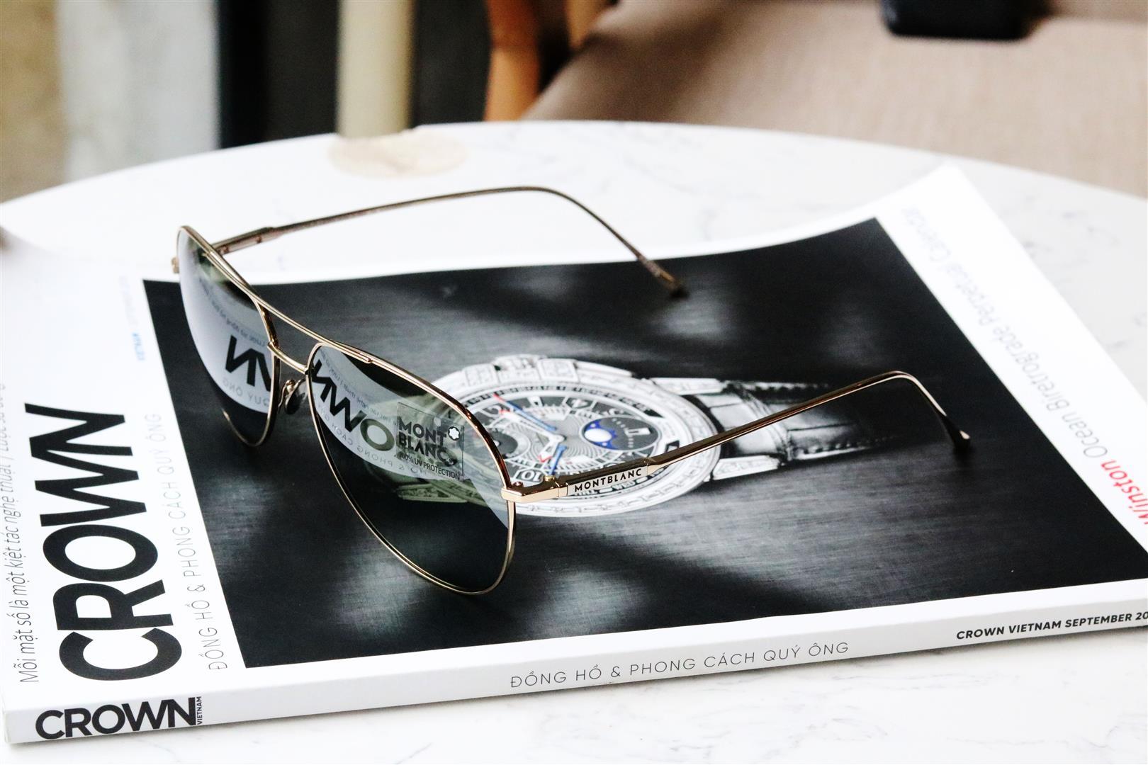 Kính mắt MONTBLANC Green Aviator MB657S 32Q 61
