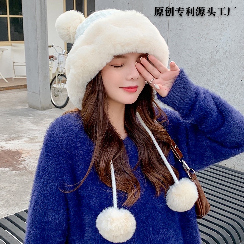 [303] Mũ len lót lông tai mickey