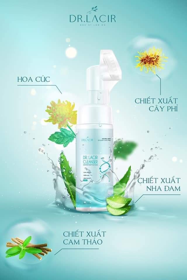 Sữa rửa mặt bạc hà kiềm dầu Dr.lacir ( Chính hãng)