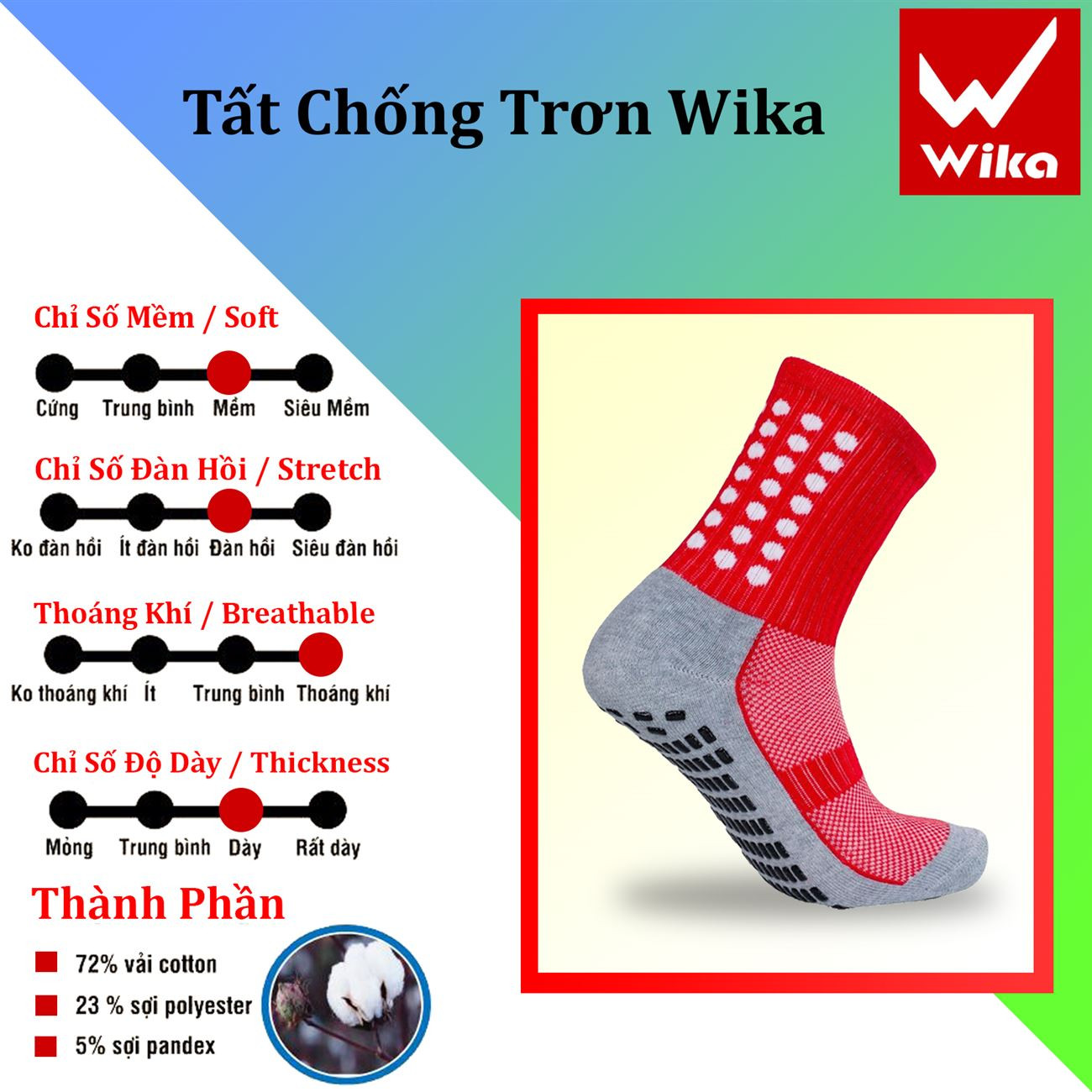 Tất Trống Trơn Wika