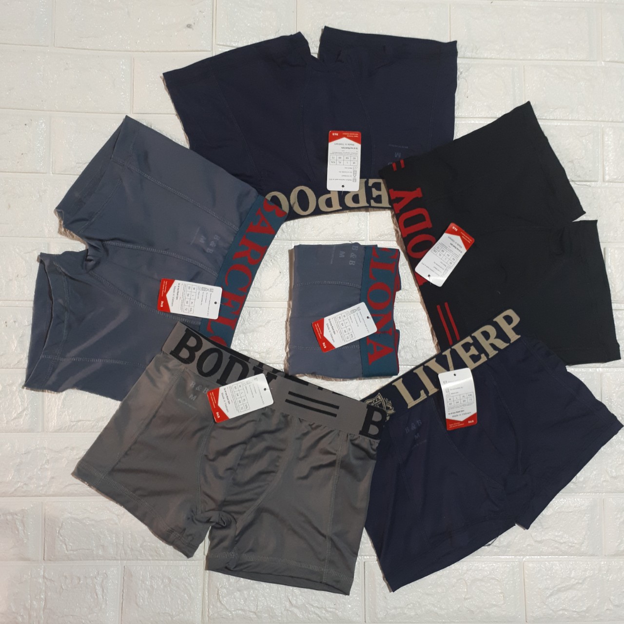SET 5 QUẦN SỊP ĐÙI NAM THUN LANH SIZE M ĐẾN 3XL