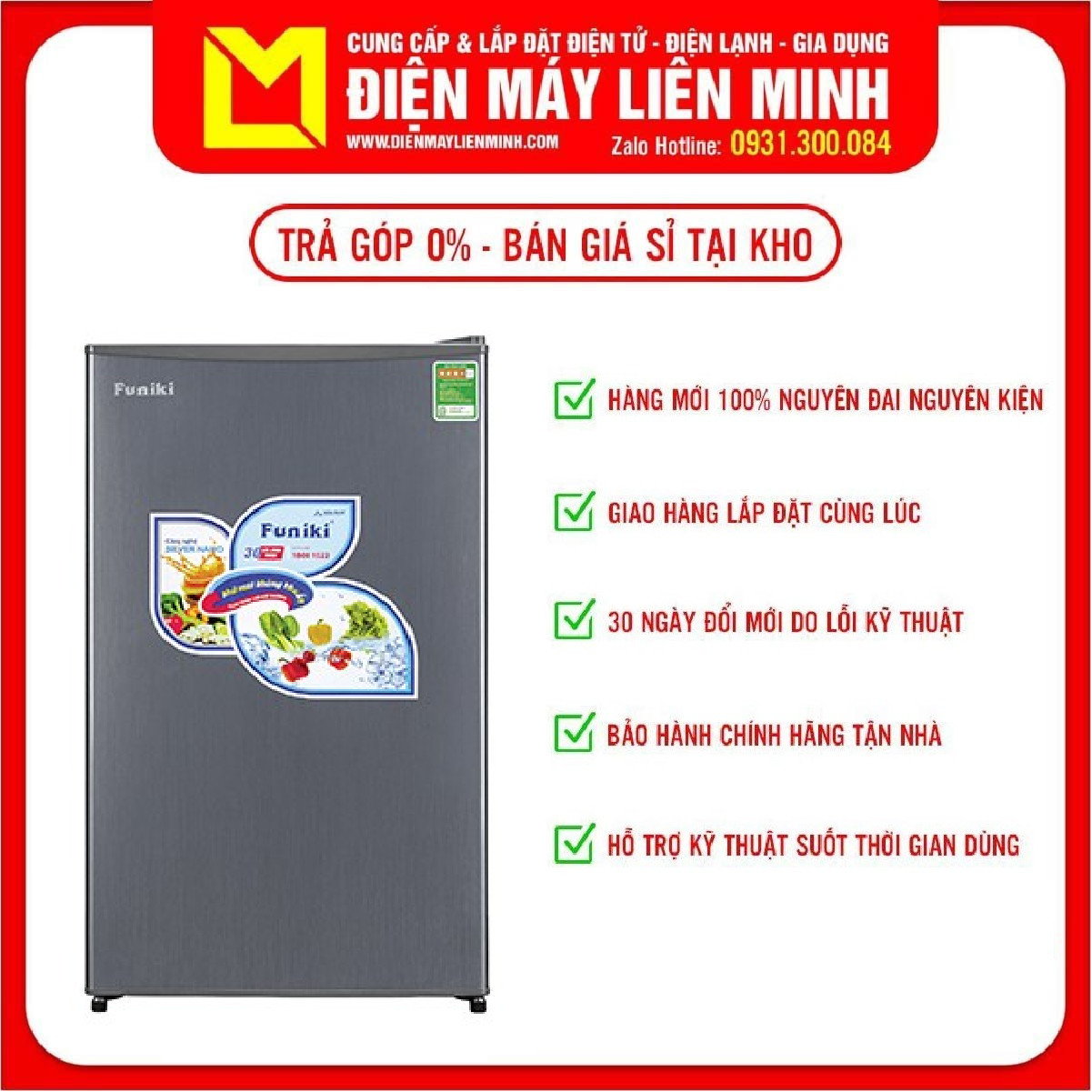 [HCM]Tủ lạnh Funiki FR 91CD 90 lít - giao hàng miễn phí HCM