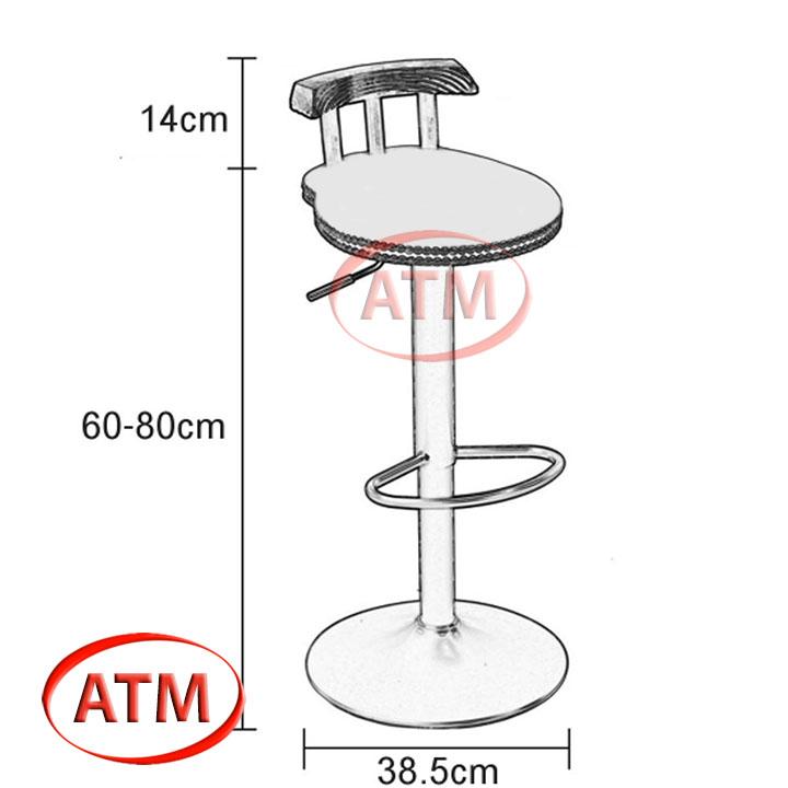 Ghế quầy Bar phong cách cổ điển, ghế bar nhập khẩu ATM 053GQB