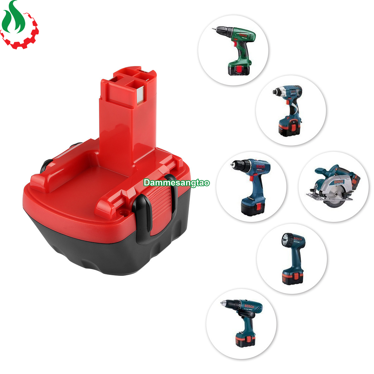 Vỏ pin bosch 12V Ni-Cd