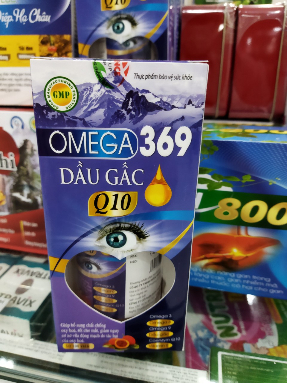 Viên uống dầu cá OMEGA 3.6.9 DẦU GẤC Q10 - Giúp sáng mắt , giảm khô mắt , nhức mỏi mắt , tăng cường thị lực cho mắt - hộp 60 viên - hàng công ty đạt chuẩn GMP -HD 2024
