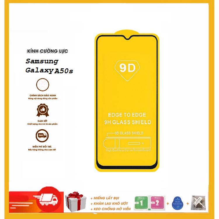 Kính Cường Lực 9D Dành Cho Samsung Galaxy A20S / A30S / A50S Full Màn Hình Full Keo Tặng bộ phụ kiện dán