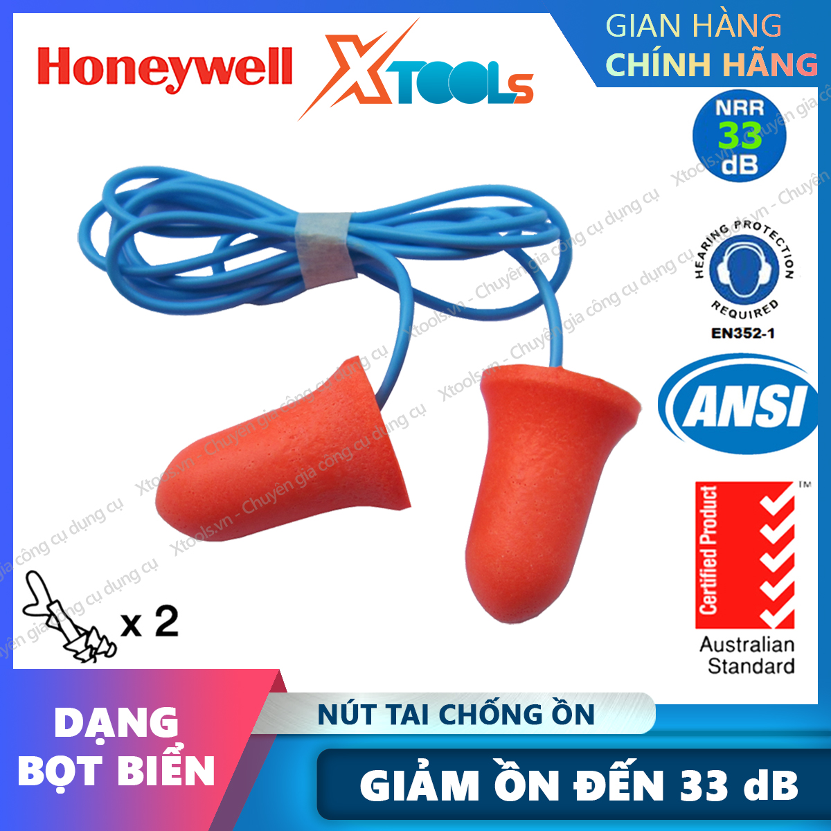 Nút bịt tai chống ồn Honeywell Max30nút tai chống ồn lên đến 29Dbdùng cho bảo hộ lao động học tập nghỉ ngơi