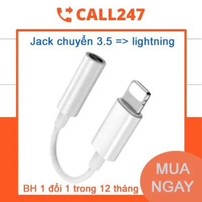 Jack Chuyển Đổi Tai Nghe 3.5 Sang Lightning Iphone 7, 7plus, 8, 8plus , X - Tai nghe
