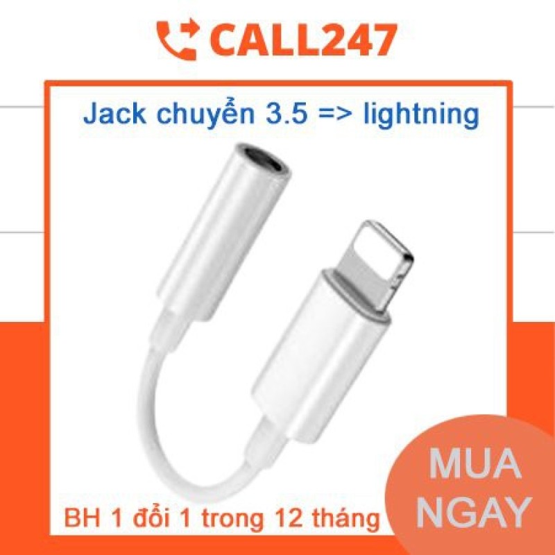 Jack Chuyển Đổi Tai Nghe 3.5 Sang Lightning Iphone 7, 7plus, 8, 8plus , X - Tai nghe