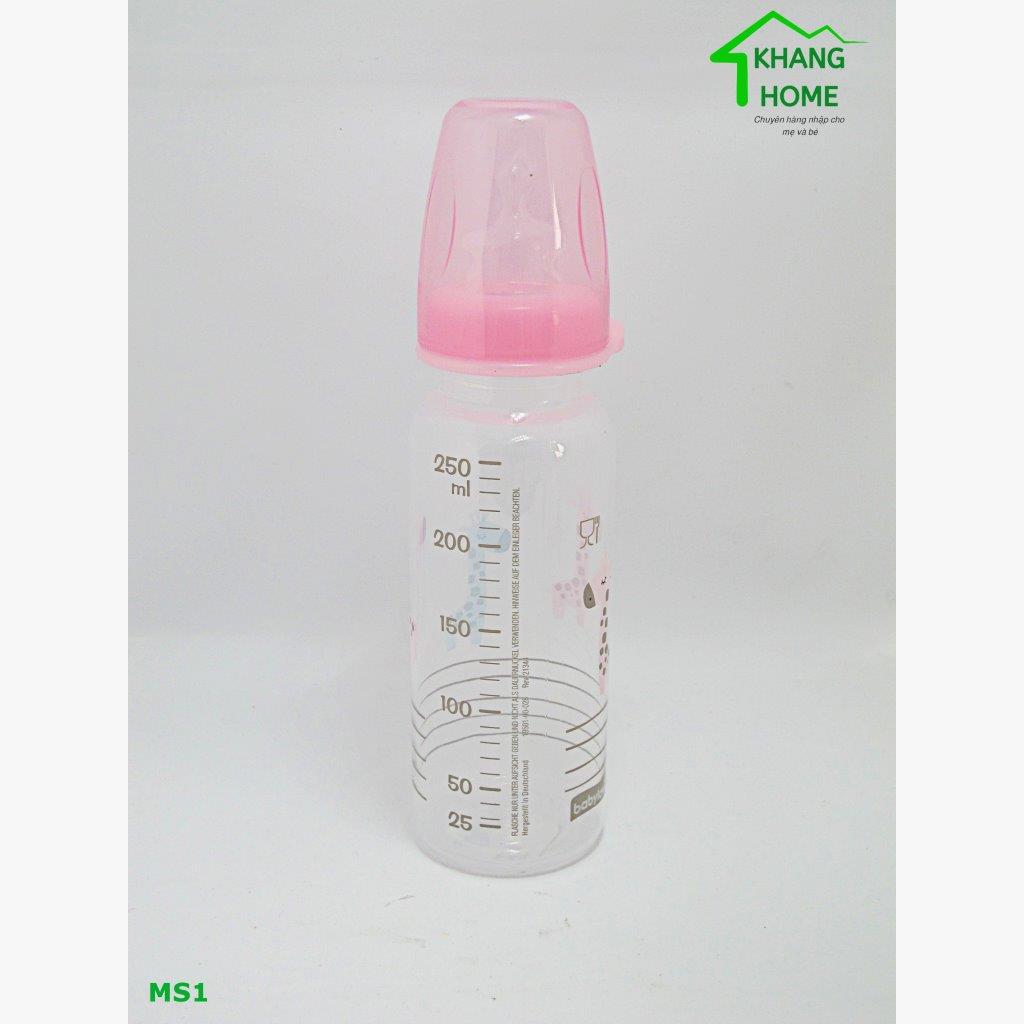 BÌNH SỮA CỔ HẸP 250ML BABYLOVE (NÚM SIZE M - DÀNH CHO TRẺ 0-6 THÁNG)