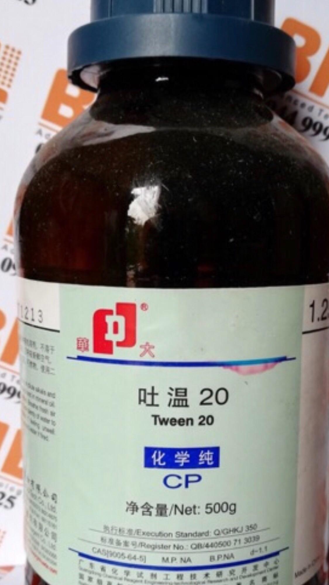 Chất nhũ hoá tween 20 polysorbate 20 chai 500g