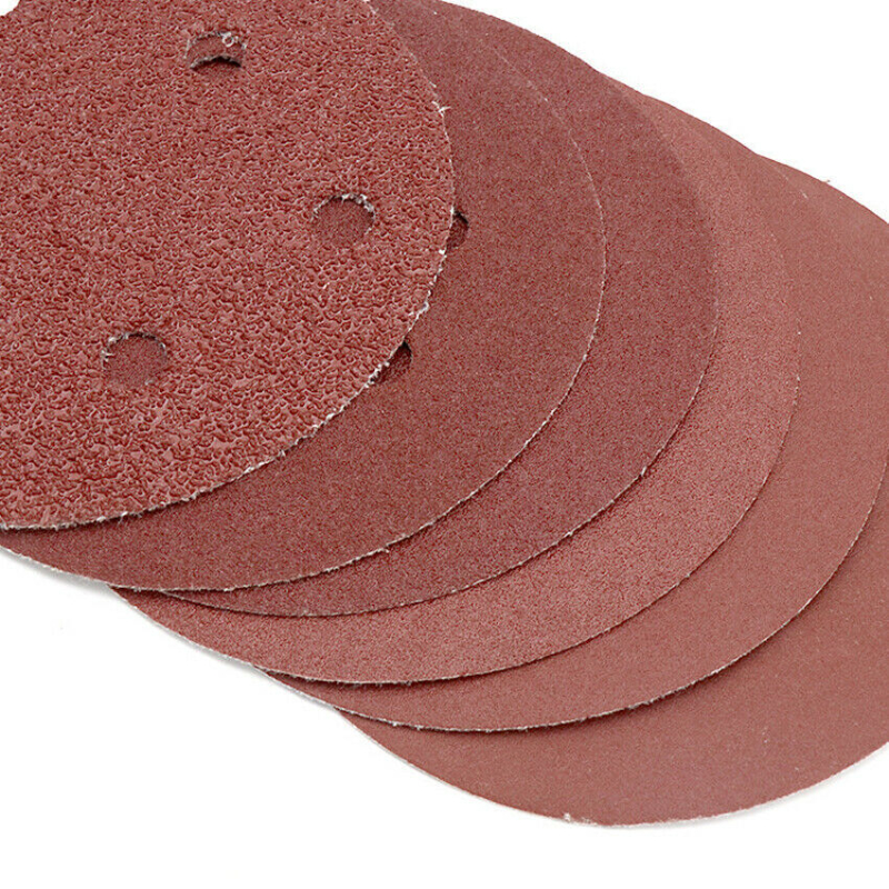 (Combo of 100 sheets) 125mm round sanding papers (size 60 to 400)
