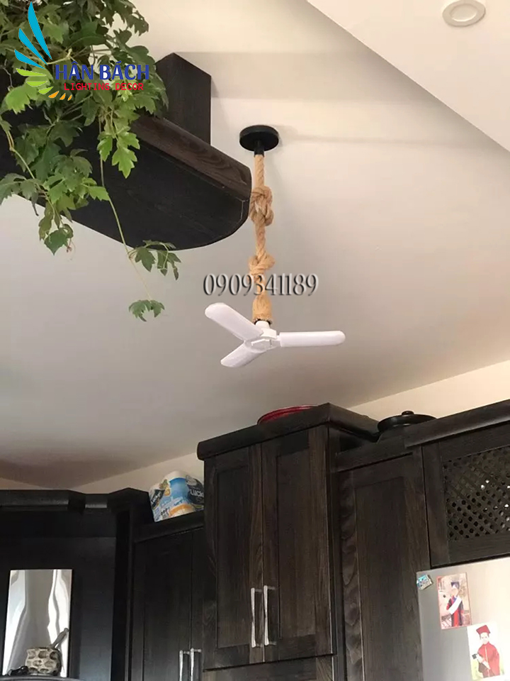 [HCM]Đèn thả dây thừng một dây 1m