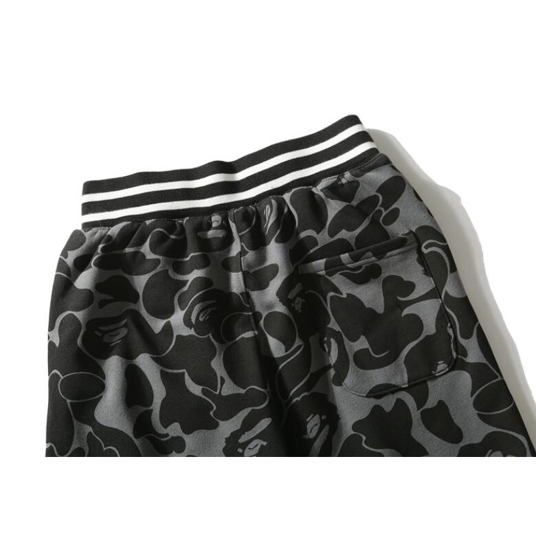 Bape Thời Trang In cotton unisex Quần Short Giản Dị ghh