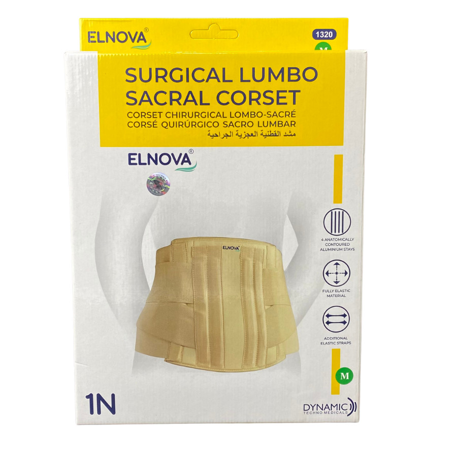 Đai cố định thắt lưng cột sống Elnova (màu kem) – 1320 Likima