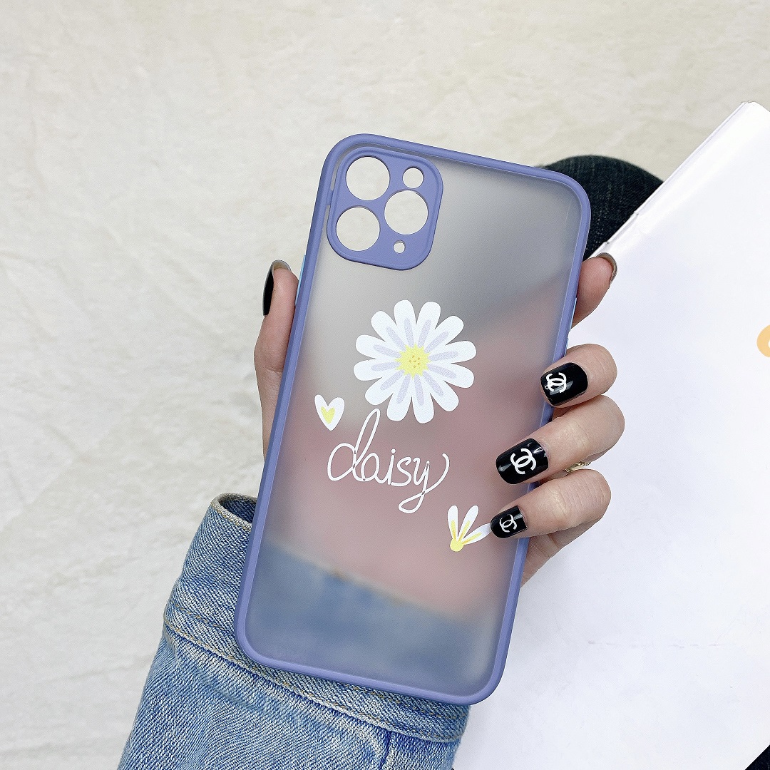 Ốp Lưng Nhám Chống Sock Va Đập Bảo Vệ Camera Daisy Flower