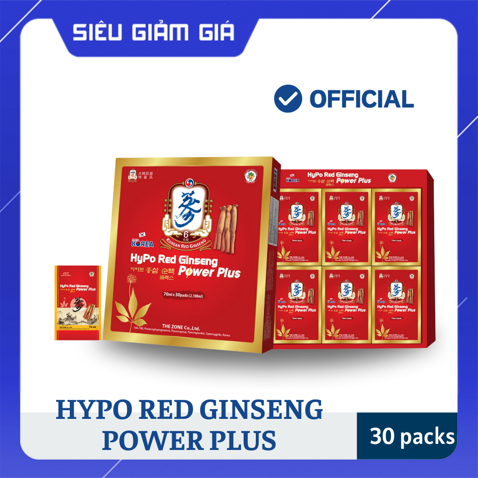 [HCM]HYPO RED GINSENG POWER PLUS-NHẬP KHẨU HÀN QUỐC