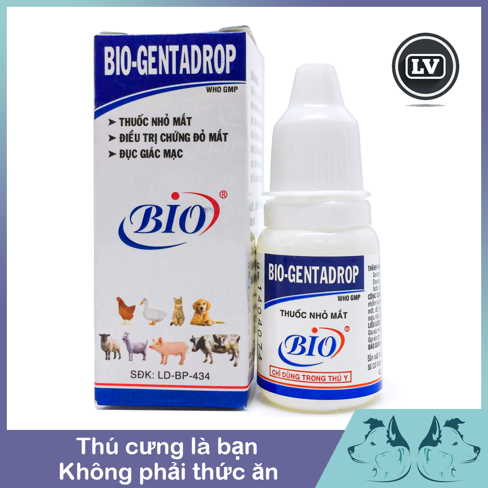 Lọ nhỏ mắt cho chó mèo BioGentadrop Phụ kiện Long Vũ