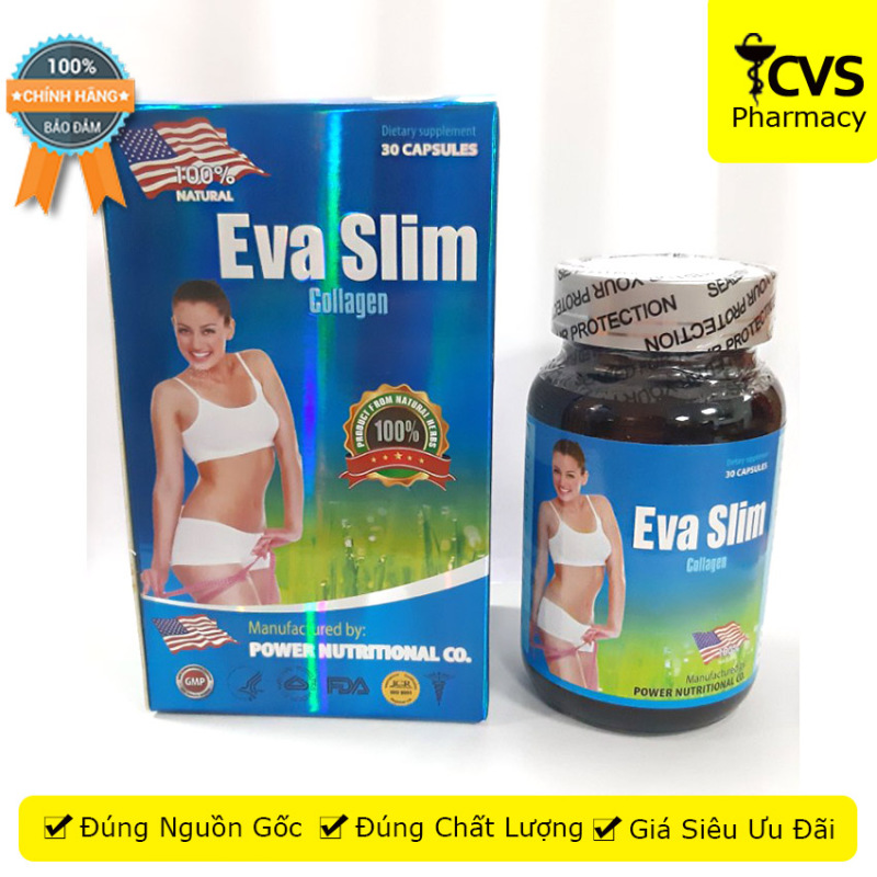 COMBO 2 Hộp viên uống giảm cân Eva Slim Collagen 30 Viên - cvspharmacy