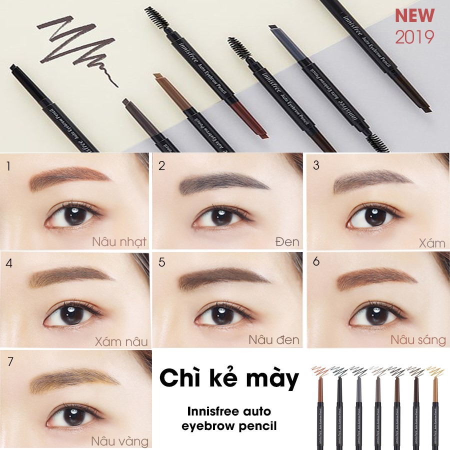 Chì kẻ mày innisfree Auto Eyebrow Pencil 3g