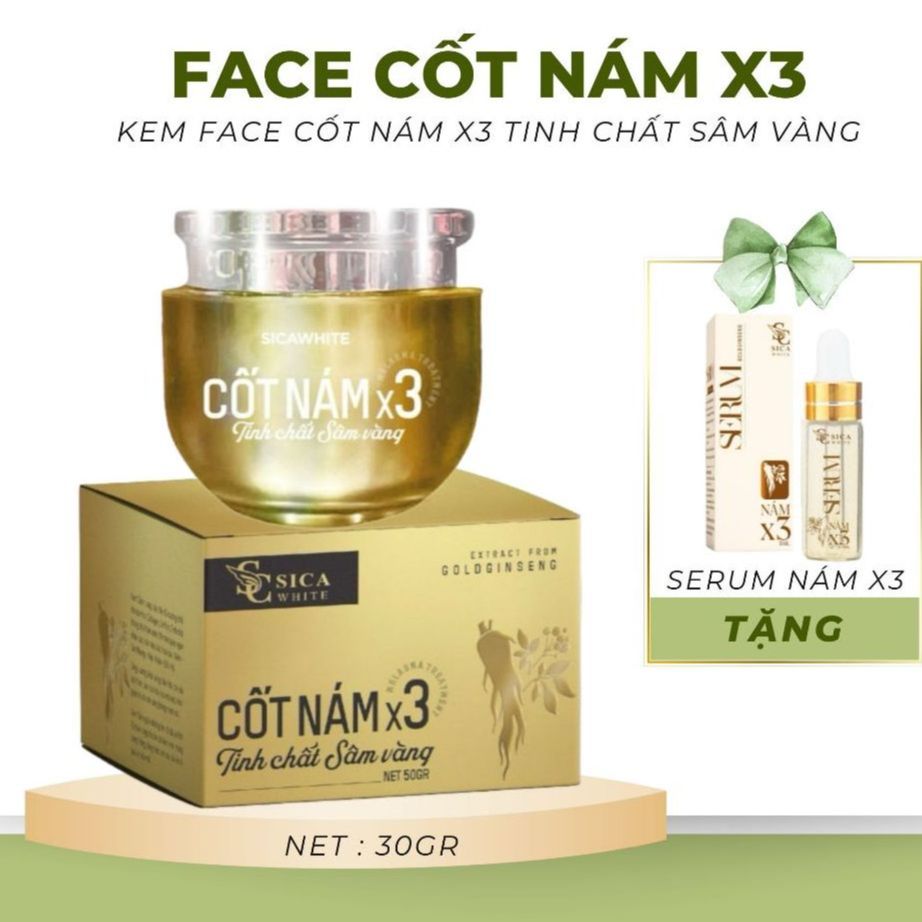 Kem cốt nám X3 Sica (30gr) kèm serum cốt sâm
