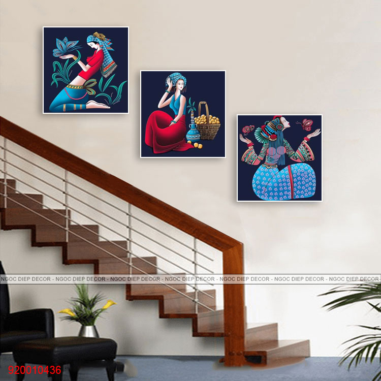 Tranh dán tường Cầu Thang 3D - Tranh décor phòng khách, phòng ngủ phong cách hiện đại