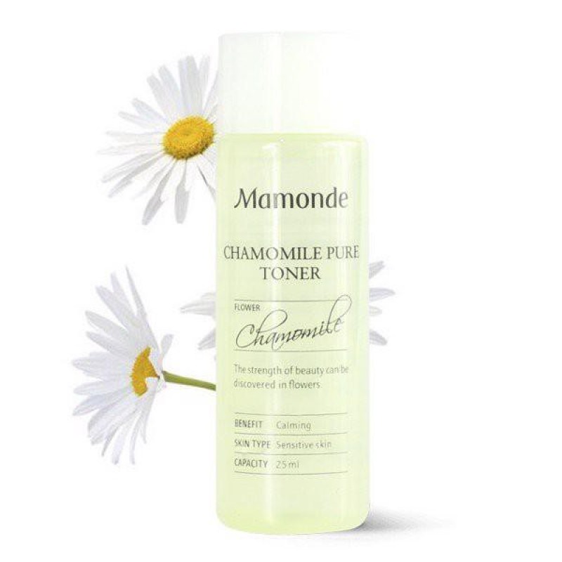Nước Hoa Hồng Chiết Xuất Từ Hoa Cúc La Mã Giúp Làm Dịu Da Kích Ứng Mamonde Chamomile Pure Toner