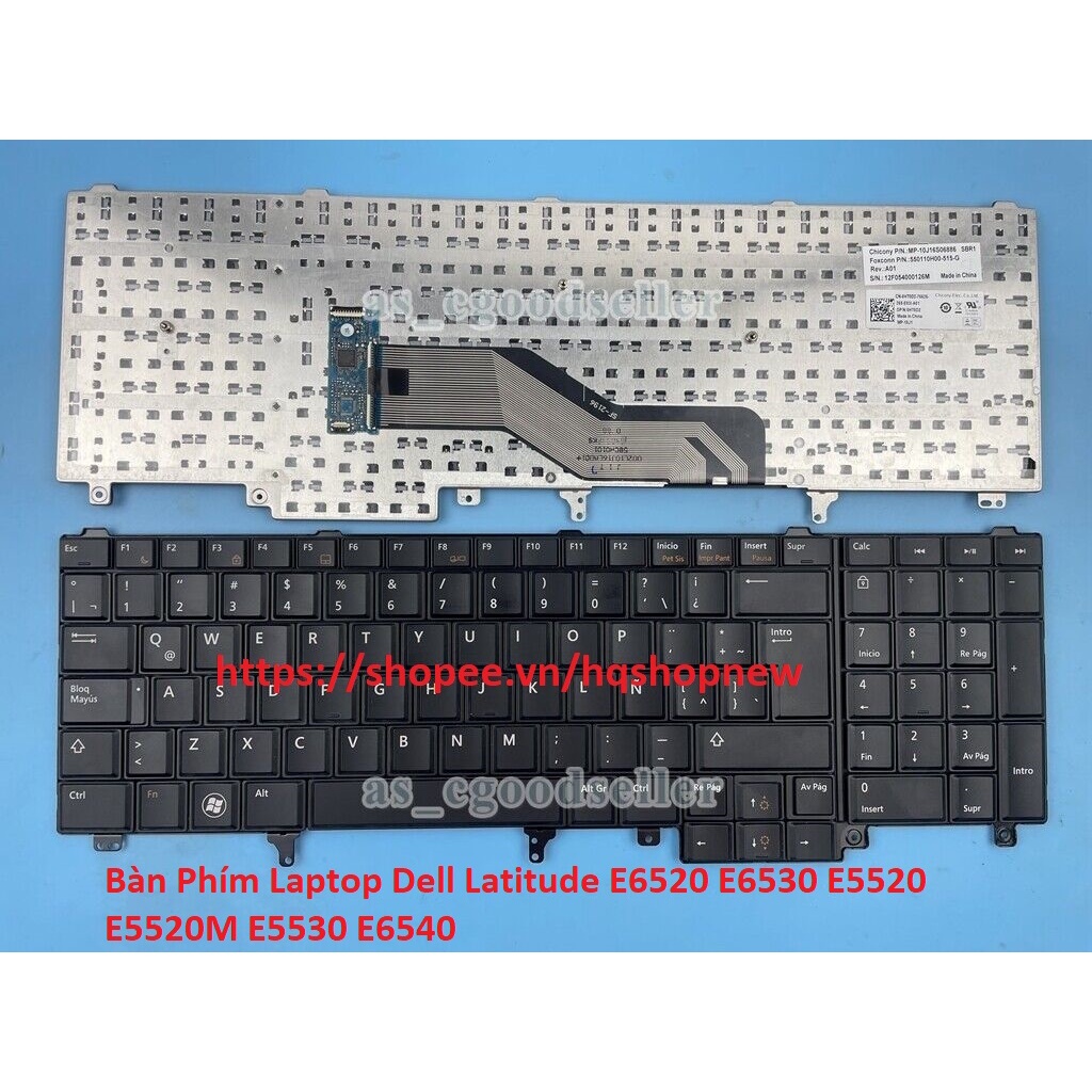Bàn phím laptop dell latitude e6520 e6530 e5520 e5520m e5530 e6540