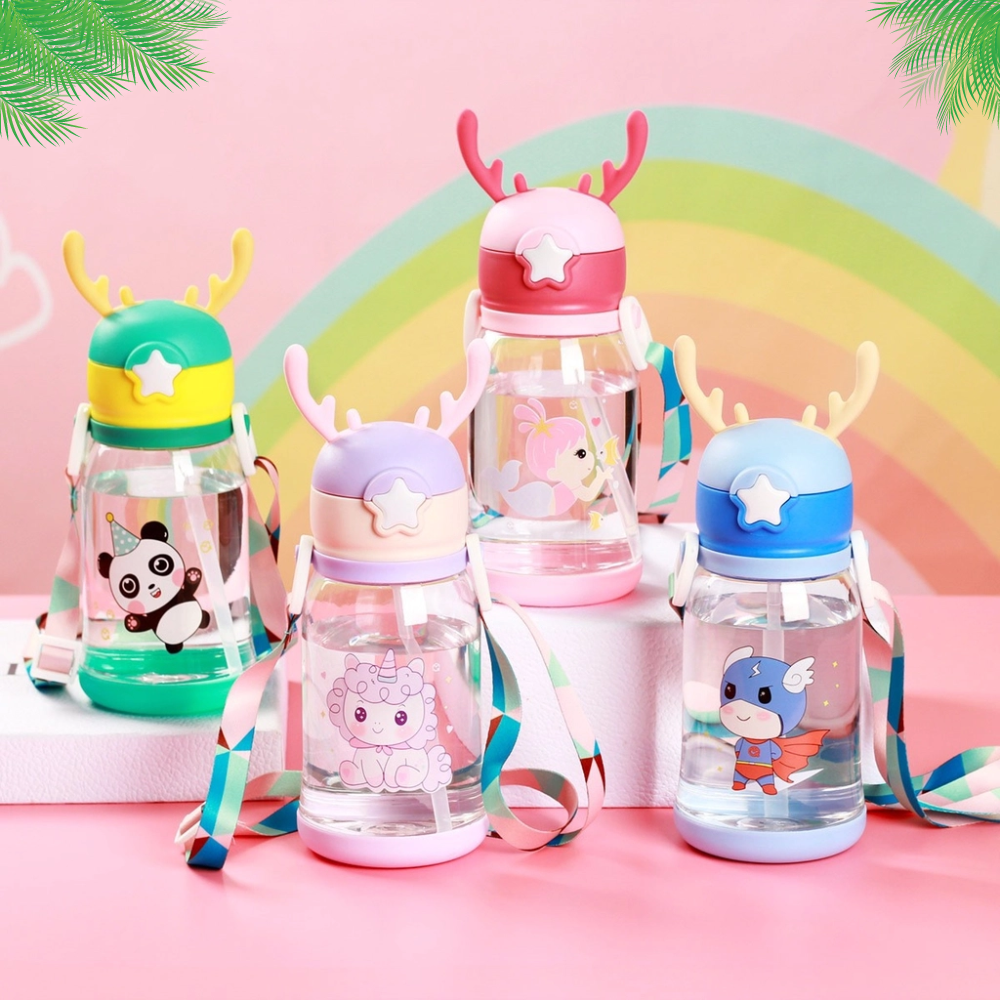Bình nước cho bé sừng hươu kute 500ml - hocosg.vn