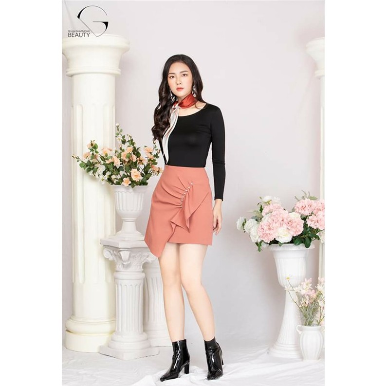G beauty chân váy đính hạt hồng