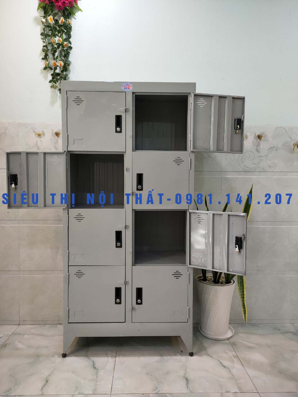 Tủ hồ sơ văn phòng 8 cửa cao - SIÊU THỊ NỘI THẤT