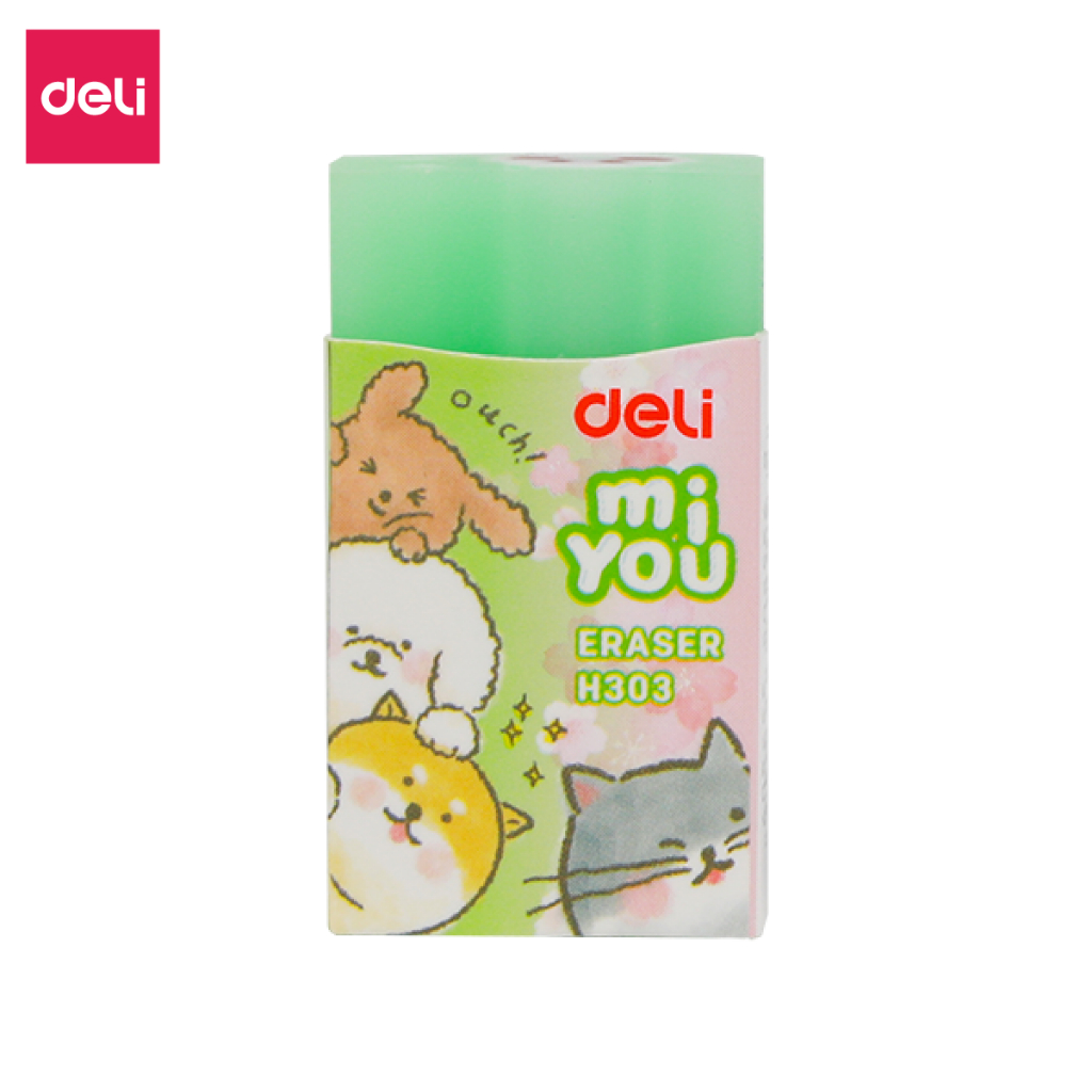 Gôm tẩy bút chì 2b deli - tẩy sạch sẽ, ít vụn, không mòn giấy - phù hợp cho học sinh, văn phòng, vẽ tranh, phác thảo