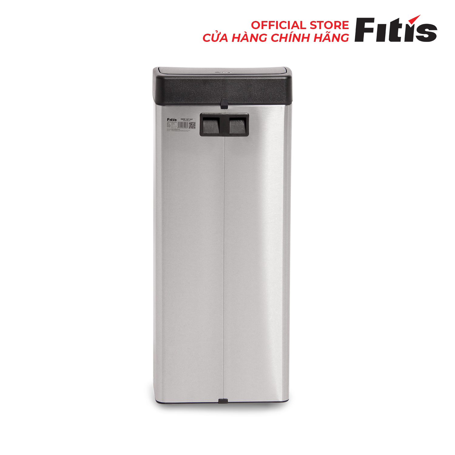 Thùng Rác Fitis Premium - Vuông Đạp Cao (22L)