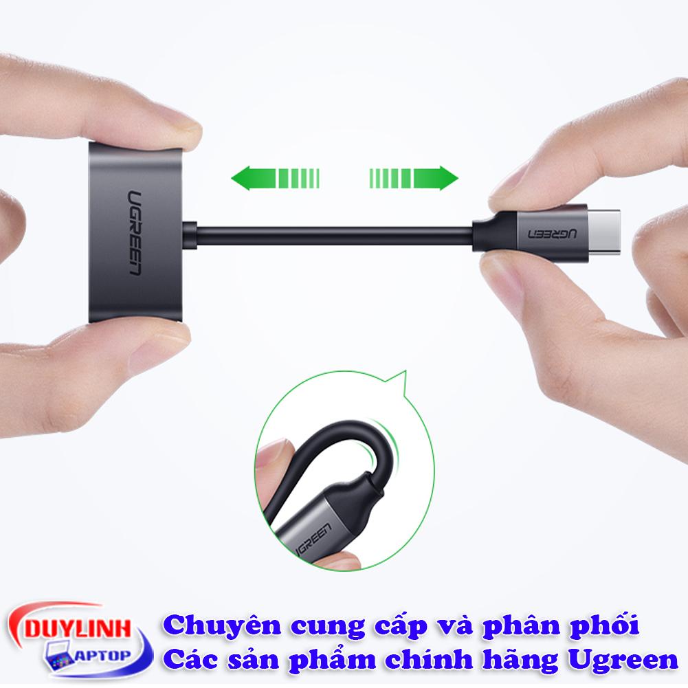 Cáp USB Type C to Audio 3.5mm và cổng sạc Ugreen 50596